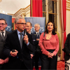 Bernard COHEN-HADAD entouré de Gabrielle GODON,  Stéphane FRIEDMANN, l'Amiral Pierre SAUCÈDE, Joelle LELLOUCHE, Camille BOIVIN