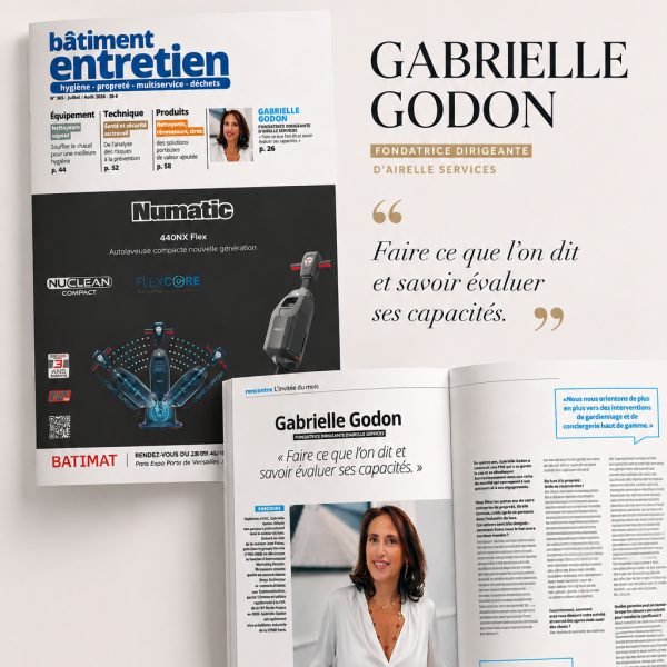 Dans cette interview accordée au magazine Bâtiment Entretien, je reviens sur mon aventure entrepreneuriale, sur l’évolution de nos métiers vers des services de gardiennage et de conciergerie haut de gamme et sur les convictions qui continuent de guider le développement d’Airelle Services.